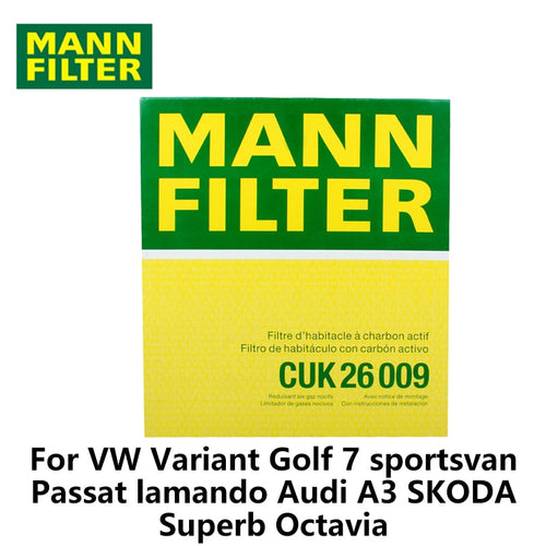 1pc MANN FILTER Cabin Filter For VW Variant Golf 7 Passat Audi A3 Skoda Superb Octavia