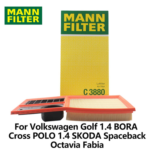 1pc MANN FILTER Air Filter For Volkswagen Golf 1.4 Bora 1.6L Polo 1.4 Skoda Spaceback Octavia